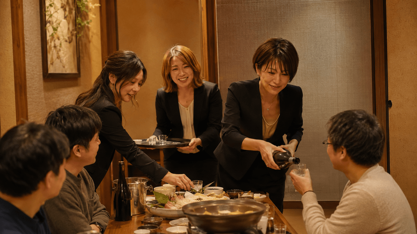 居酒屋・個室宴会でコンパニオンをご利用いただくイメージ