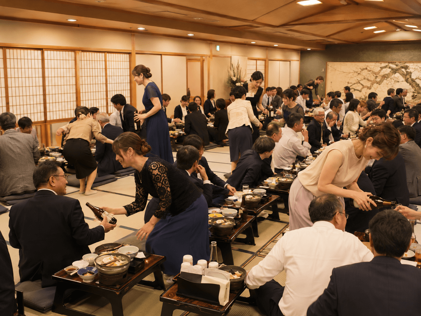旅館・宴会場でコンパニオンをご利用いただくイメージ